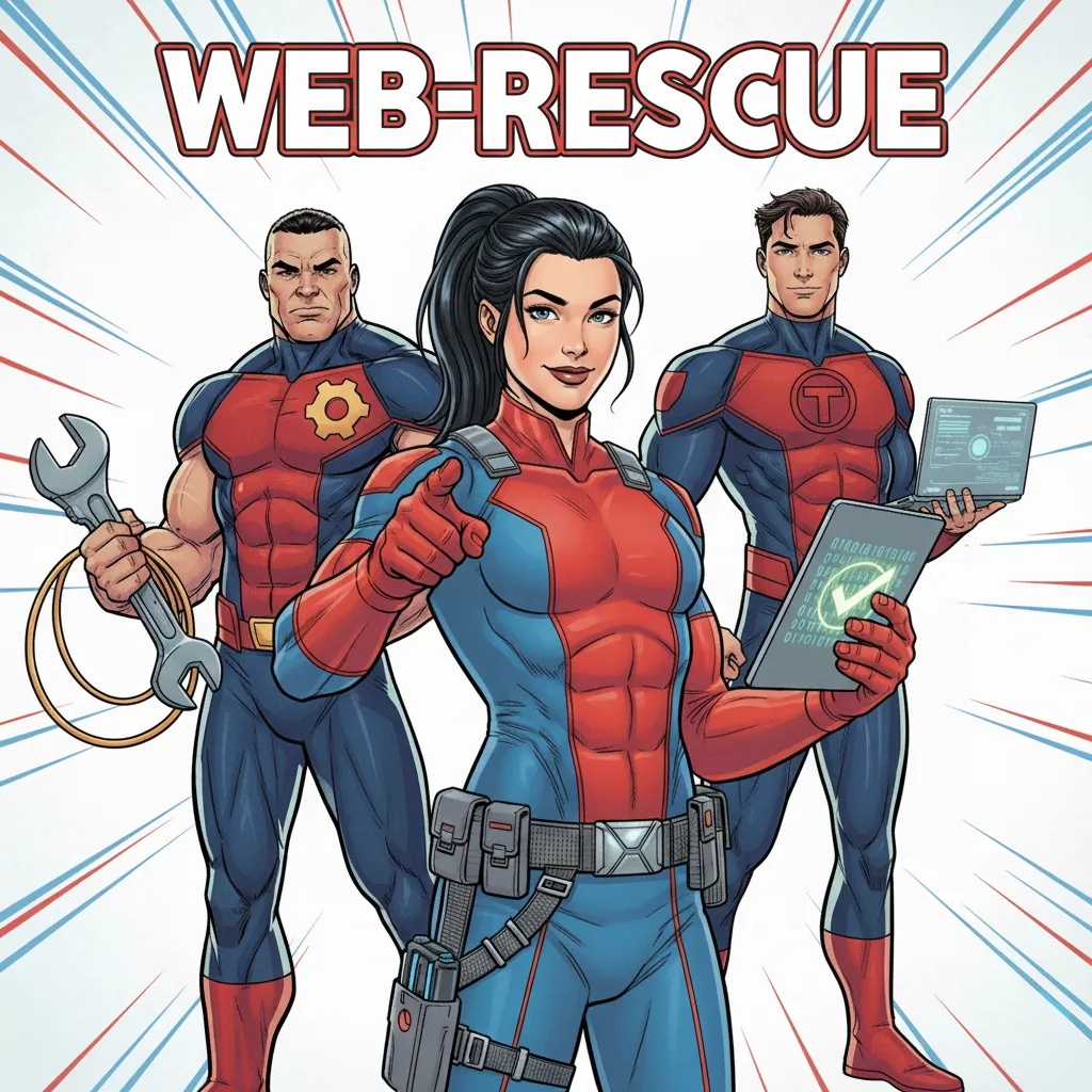 WordPressエラー・画面真っ白トラブルを解決するWEB RESCUEのヒーロー